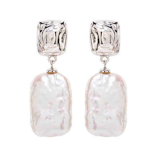 Qlady Baroque Freshwater Pearl Earrings Feminine and High-end 2025 New Earrings Silver Needle Light Luxury Earrings Gift