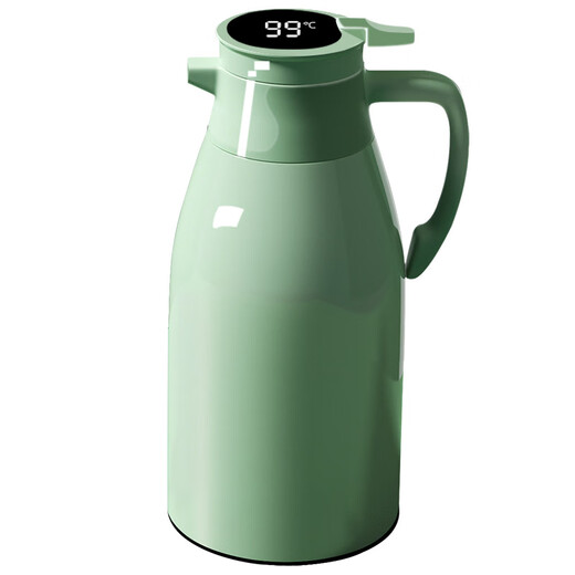 Intelligent temperature display thermos large capacity thermal kettle household thermos thermos office thermos 2.0L temperature display ivory white strong thermal insulation + dustproof spout