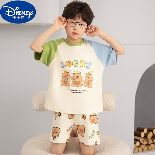 Disney Pajamas 'NUEVO MECHO DRAGO Dragón de manga corta de algodón de algodón de algodón de moda de forma mediana de verano de verano