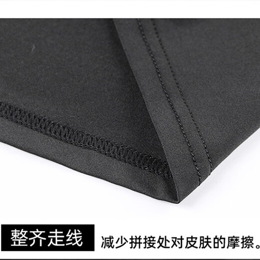 篮球打底裤男运动跑步健身装备压缩训练五分内裤高弹速干紧身短裤 五分裤702-黑色 3XL