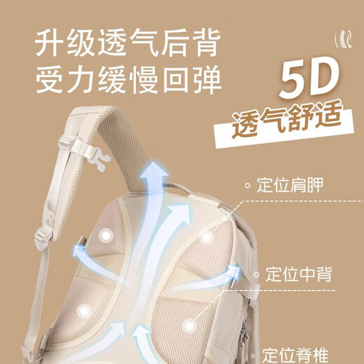 
Japanese junior high school student schoolbag female middle school student large capacity backpack female elementary school student macaron campus student backpack 12057 Hoshino gray + 6-piece set of rabbit doll