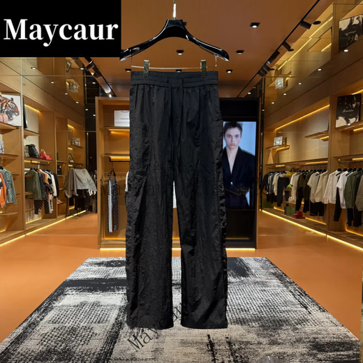 Maycaurd6623'Black Samurai Cool Sleeping Pants du printemps et d'été Simple Trendy Casual Casual Breakable Mesh Pantal