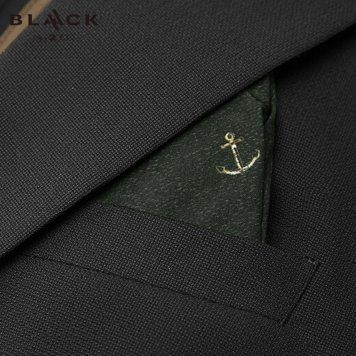 G2000 Sheep Wool Blended/Anti-static/Shopping New Men's Machine Washable Suit and Trousers Anti-static-Contains Wool-Dark Pattern-Black 48