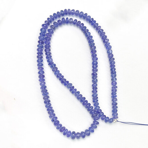 Shaoyu 4.4-6mm special grade tanzanite clean rich color glossy disc beads abacus beads 1 piece 40cm Out of stock to be replenished Do not take photos