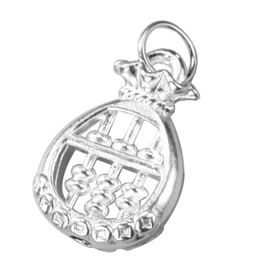 Wuyue Old Silver Shop Pure Silver Silver Products 999 Pure Silver Purse Abacus Accessories Fashion Silver Jewelry Accessories DIY Pendant 999 Pure Silver Purse Abacus Accessories