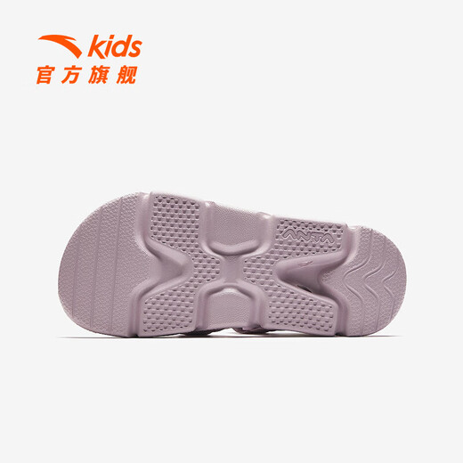 ANTA children's sandals, men's and women's shoes, 2025 summer new summer Velcro children's open toe arch beach shoes, girls, light pink/ivory white-10 35