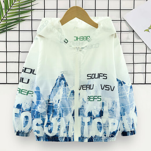 Balabala Yangma recommends children's clothing boys summer sun protection clothing light jacket 2025 new children's summer sun protection clothing blue 110