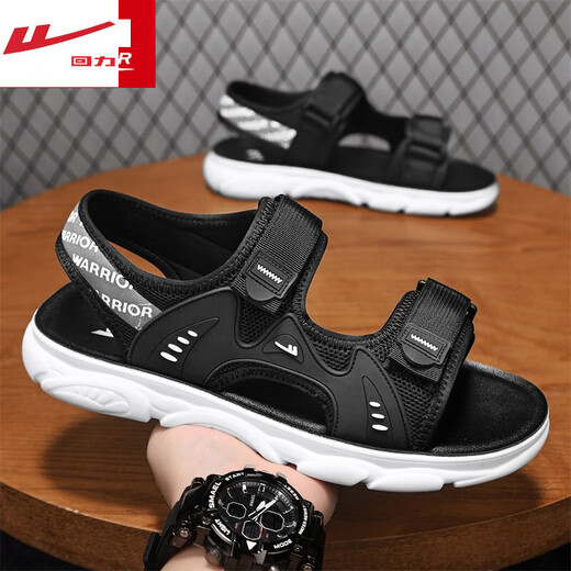 Pull back sandals men's 2025 new spring trend outdoor durable beach shoes men's driving and working wading sandals men's shoes black-WSL(WZ)-1049 39