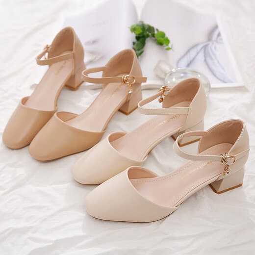 Belle Break-Größe Zehensandalen für Frauen im Sommer 2025 Vielseitige weiche Leder-High Heels Ein-Liner Square Toe Hohlschuhe Huidong Sandalen für Frauen auf weißen 20 Sandalen für Frauen 2025 Neu 37