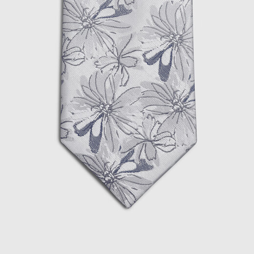 Jinlilai men's German imported fabric light gray pattern flower banquet casual versatile tie men 18 light gray