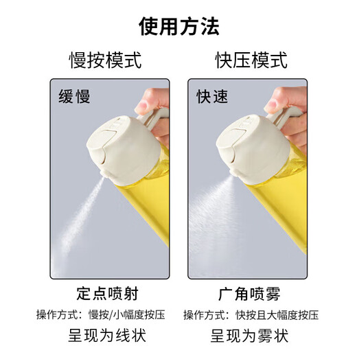 Baijie oil pot spray pot atomized oil control pot pour oil spray all-in-one dual-use soy sauce bottle vinegar bottle seasoning bottle