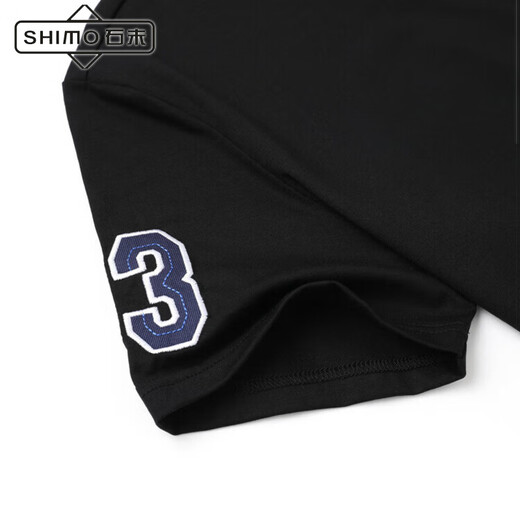 Camiseta de manga corta Shimo Brand SHIMO Camiseta de algodón de algodón de algodón bordado de algodón bordado de cuello redondo bordado de gran tamaño.