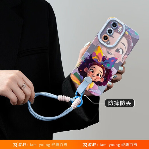 
OPPO Princess suitable for oppoRe2 mobile phone case re3pro new reno9 silicone 7se liquid rone8por all-inclusive o solid angel eyes - far peak blue - NM13781 cute PPRe3