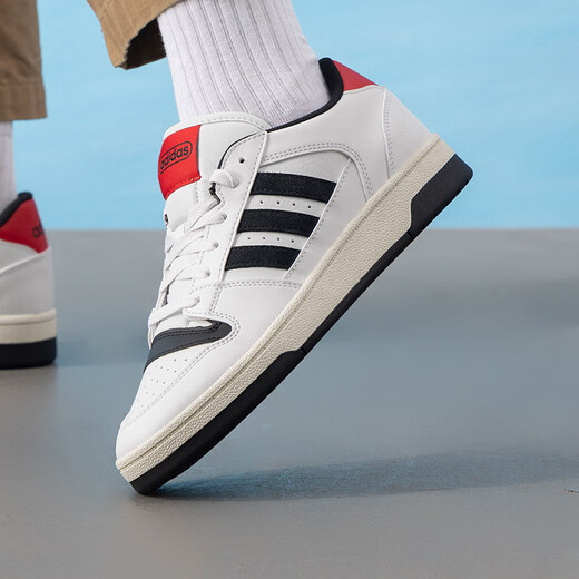 Adidas men's shoes women's shoes 2025 summer new white shoes sports casual shoes low top shoes basketball shoes KK1283/main picture model/white/black/red 42