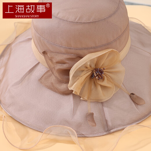 Shanghai Story Silk Sun Gat Sun Mulberry Silt Silk Sater Protección de verano Sol Gat.