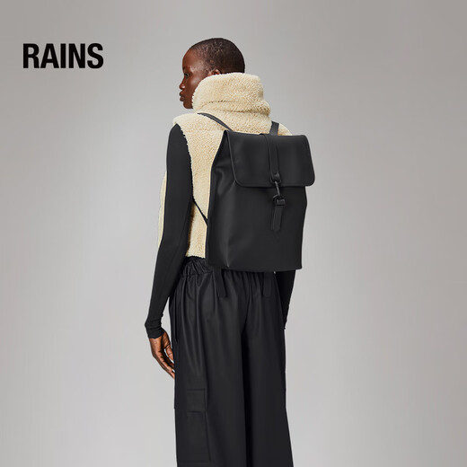 Rains时尚背包女通勤笔记本电脑包户外双肩包书包/13500【优惠价】 黑色 One Size