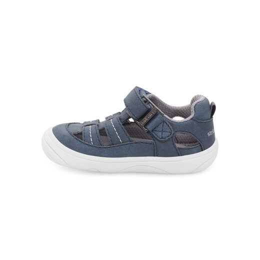 Stride Rite 360 Lightweight Breathable Comfortable Anti-Slip Sandals for Infants and Toddlers Amos 3.0 Velcro Casual Sneakers for Boys and Girls Navy 6 Infant