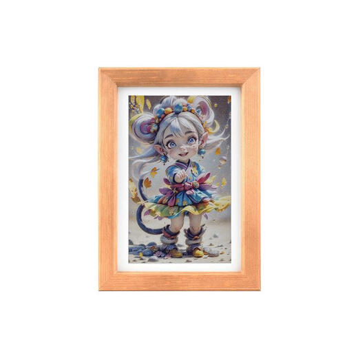 Waveshare 7.3-inch E6 full-color electronic ink screen paper solid wood photo frame calendar album can be refreshed regularly ultra-long standby 800 480 resolution PhotoPainter (B)