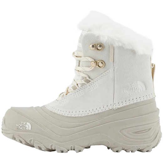 North Face Children's Warm Shoes Men's and Women's Mid-top Outdoor Shoes Cotton Shoes|7W5X KX7/Black Size 36 Shoes Length 22.5cm