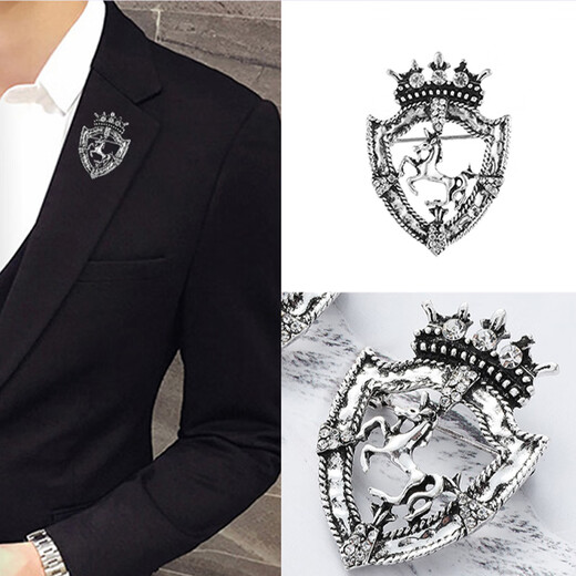 WOUG brooch, high-end, exquisite and fashionable design, niche corsage, men's pin, suit accessories, TD47 instant success brooch three-piece set + gift box gift