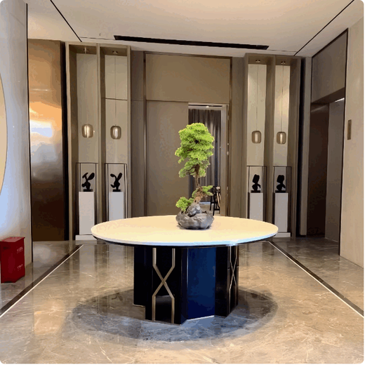 CLCEY酒店花艺大堂花台装饰摆台大圆桌会所民宿摆台艺术风水台端景台 11150直径