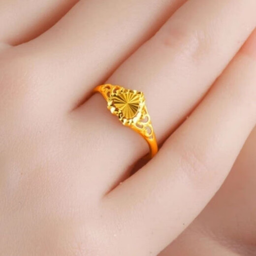 KZD old phoenix gold women's ring women's ring love-shaped fashionable gold-plated gift for mother and girlfriend 520 gift big love ring 1.985 same style