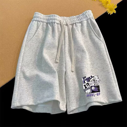 
New summer casual shorts men's quick-drying loose straight sports centre trousers trendy brand shorts SJ Xi F688 black 4XL