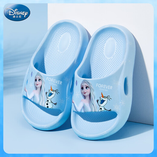 Disney Princess Elsa girls summer outdoor non-slip slippers bathroom beach sandals F2716F light blue 220