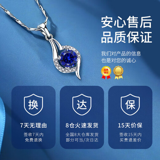 The only (Winy) Yirenzhilian sterling silver necklace, women's pendant, Valentine's Day birthday gift for women, silver jewelry for girlfriend and wife