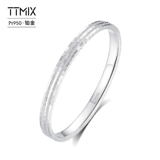 TTMIXpt950 pure platinum bracelet for women, platinum semi-solid royal concubine bracelet, new bracelet, round bracelet, weight 9.8-10.0g, inner diameter 52mm, width 4