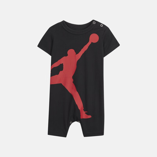 耐克（NIKE）Jordan官方耐克乔丹男童婴童连体衣夏季宝宝纯棉休闲易穿脱CK4343 687健身红 90cm 24