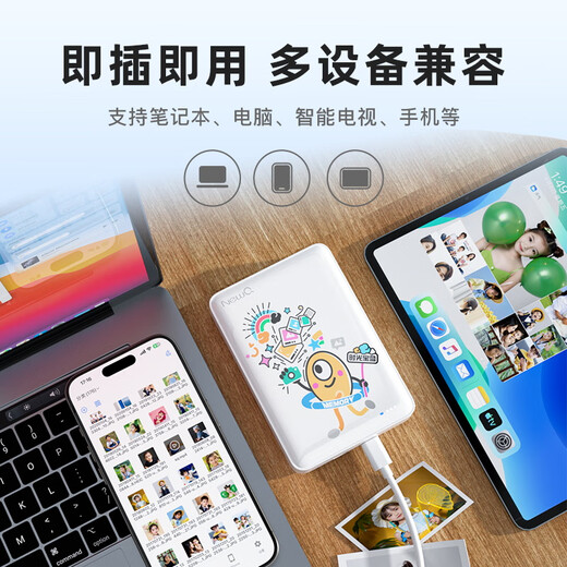 NEWQ mobile mechanische Festplatte iPhone und Android-Telefon direkte Verbindung Ein-Klick-Fotosicherung Computer Tablet universelle externe Speicherfestplatte Z4 Mustermodell 500G aktualisierte Version