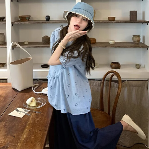 Jingqi (Joyncleon) Entbindungsanzug Sommer Dünner Stil loser High-End-Mutterschaftsanzug Sommerkleidung Schwangere Frauen Aprikosenfarbe M JTZ183556