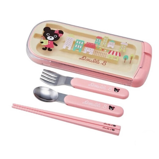 MIKIHOUSE黑熊房子餐具叉勺三件套DB65-4059-829 黑熊蓝色 65-4059-829