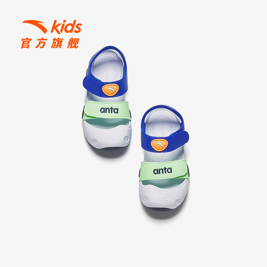 Anta-Kinderschuhe Kleinkinder Kleinkinder Kleinkinder Kleinkinder Jungen Sandalen 2025 Sommer Neues Mesh atmungsaktiven Mädchen-Funktionsschuhen Haiji Blau/Fluoreszenz Asakusa Green 0071H-3 Jungen 23