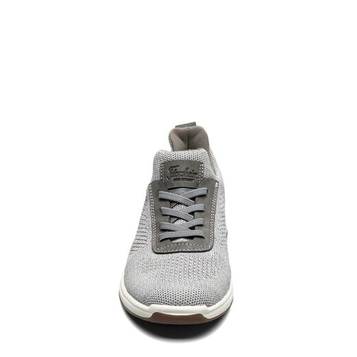 Florsheim boys' casual sneakers, elastic knitted surface, comfortable and breathable, gray 5 Big Kid