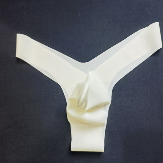 Ling Rui Herren Latex Unterwäsche Sexy Gummi-Tanga Transparent Elefanten Nasenkugel Trennung JJ Set Flugzeug Unterwäsche Transparent Pulver 70-90 cm Taillenumfang 2 Fuß 1 bis 2 Fuß 7 7