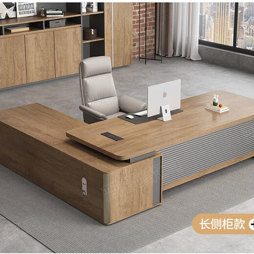 Fubaisen boss desk desk simple modern executive desk single computer desk financial desk supervisor manager desk and chair combination 1.8 meters boss desk