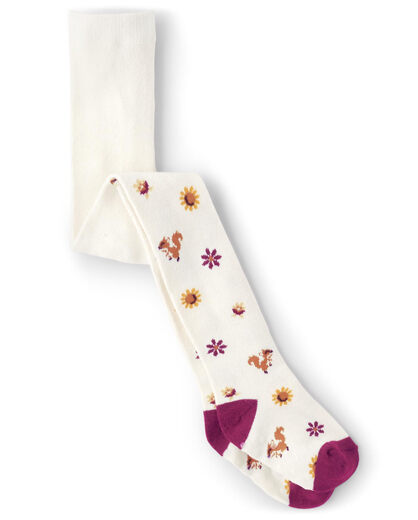 GYMBORee Girls' Pantyhose Striped Lace Cotton Soft and Comfortable Happy Harvest 2-3T