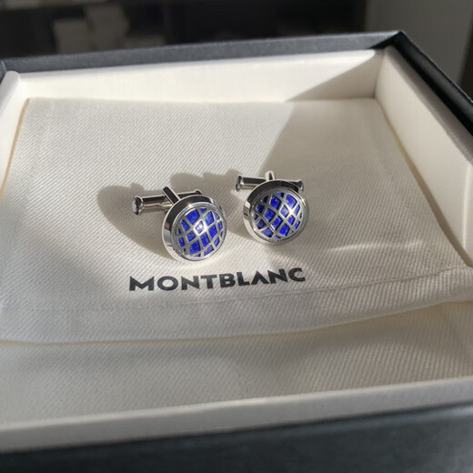 万宝龙（MONTBLANC）男士袖扣商务法式衬衣配饰青金石官方正品 青金石国行
