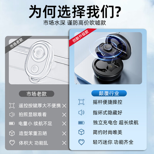 Ke Luowei Кольцо мобильного телефона Bluetooth Дистанционное управление записыванием фотозаписи щетки Douyin Kuaishou Короткое видео, как артефакт, страница электронных книг, Поверните планшеты мобильного телефона Песня с дистанционным управлением Black [многофункциональное пульт дистанционного управления Bluetooth] модель зарядки