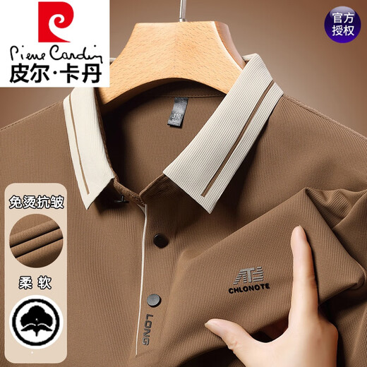 Pierre Cardin Brand Herren-Langarm T-Shirt 2025 Frühlings- und Herbst-Neugeschäft Freizeit Lose Revers Basis Polo. Hemdtop 16823 Hellgrün M 165 [Vorgeschlagen 95-120 Jin [Jin ist gleich 0,5 kg]]]
