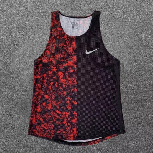 NBA Nike Nike Vest Sports Examen Física Competencia Uniforme Entrenamiento de maratón para hombres Velocidad de velocidad Secado transpirable traje de atletismo Nike-rojo y negro Mandarin Duck Sports Vest L Nike-L (recomendado 95-115Jin [Jin equivale a 0.5 kg])