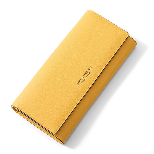 Sac de carte d'écarent portefeuille jaune chanceux polyvalent 2025 Nouvelle femelle sac à embrayage simple portefeuille à la mode femelle couleur solide petite amie femme mère anniversaire de la Saint-Valentin cadeau Red Store Manager d'inspection et d'expédition