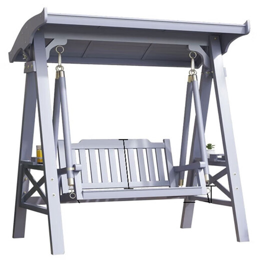 Shengxi silla de columpio al aire libre, silla de hamaca de balcón interior de la casa, patio de leisura de madera de madera de madera de madera de madera de madera sólida 699 swing blanco de madera blanca columpio