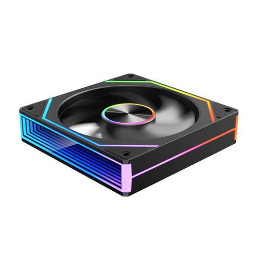 Wanjia Prism 8Pro ARGB fan black reverse blade chassis cooling 12CM fan divine light synchronization 5V3-pin ARGB PWM temperature control speed regulation