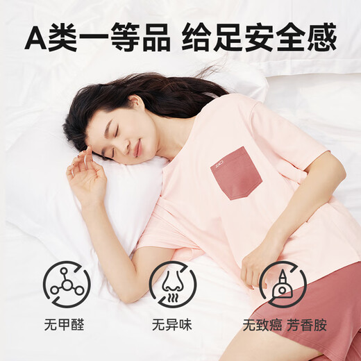 10A antibacterial pure cotton pajamas men's short-sleeved suit 25 spring and summer couple home clothes blue L