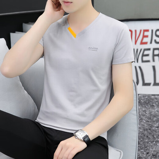 La Hailan Home Hla misma ropa para hombres 2025 Nueva camiseta de manga corta para hombres en V