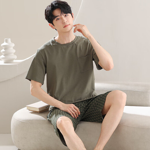 2025 neuer Modal-Pyjamas Sommerpullover Rundem Hals großer Größe lässig und lose Heimkleidung XYI-9719# 2xl