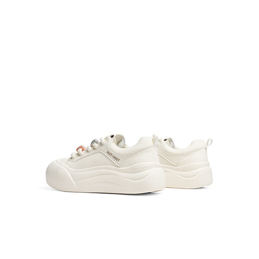 Red Dragonfly Puff Bread Shoes 2025 Spring versatile white shoes ugly and cute thick-soled shoes for women WTB15280 meter white 37